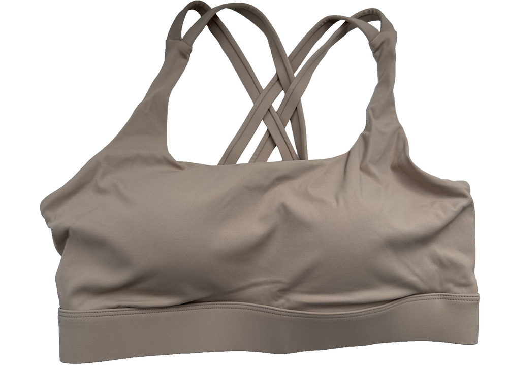 RUNNING GIRL High Impact Sports Bra Women Strappy Back w/ Pads Nude Sz-Large...